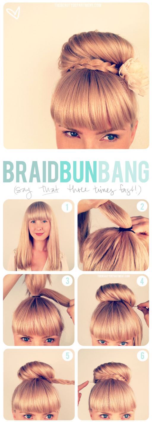 The Beauty Department: Your Daily Dose of Pretty. - UPDO + BANGS