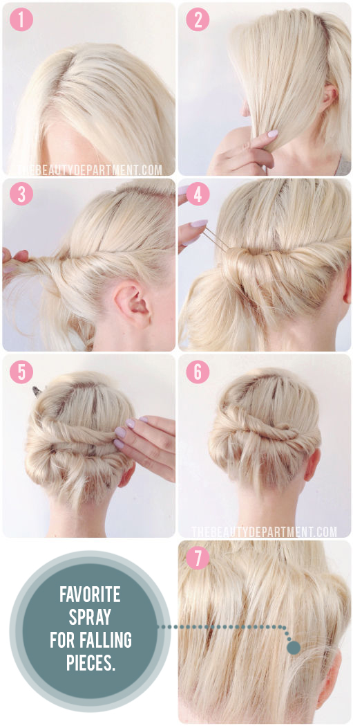 The Beauty Department: Your Daily Dose of Pretty. - KNOT TIE UPDO FOR SHORT  HAIR